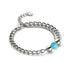 Türkis x Silber | Edelstein-Kettenarmband